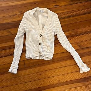 Cream Cropped Madewell Sweater